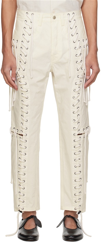 Photo: Craig Green White Lace-Up Trousers