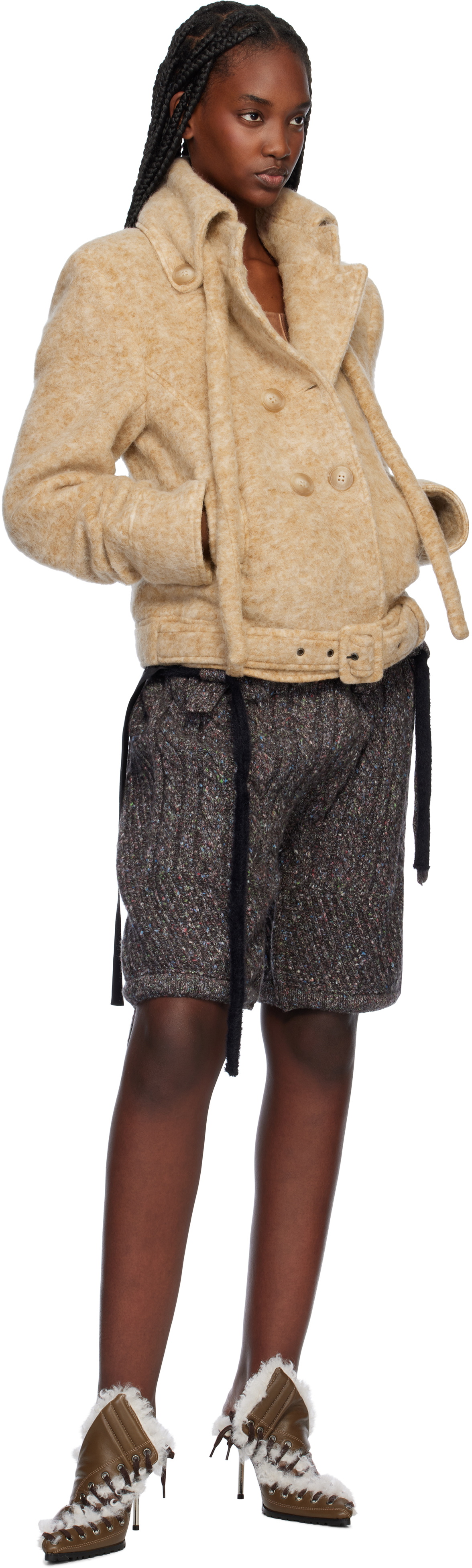 Ottolinger Beige High Collar Jacket