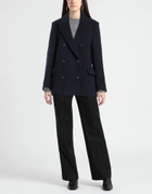 Maje Womens Coat Midnight in Blue