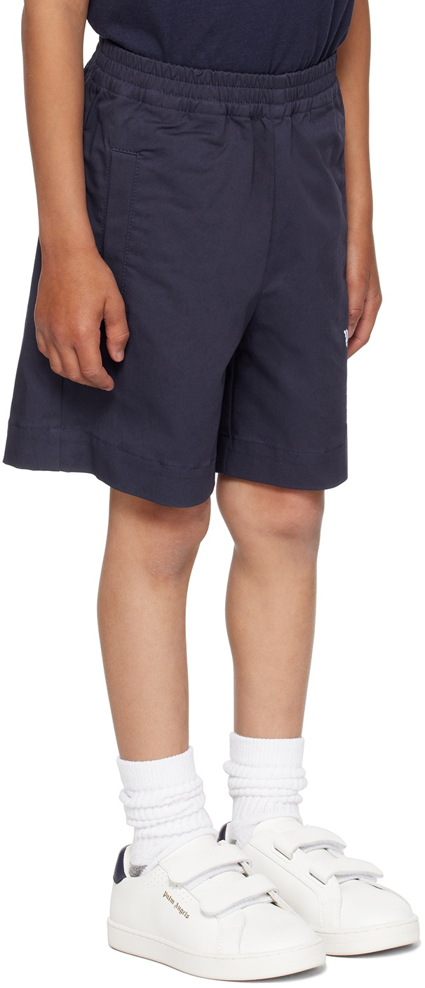 Palm Angels Kids Navy Printed Shorts