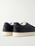 Paul Smith - Basso Suede-Trimmed ECO Leather Sneakers - Blue