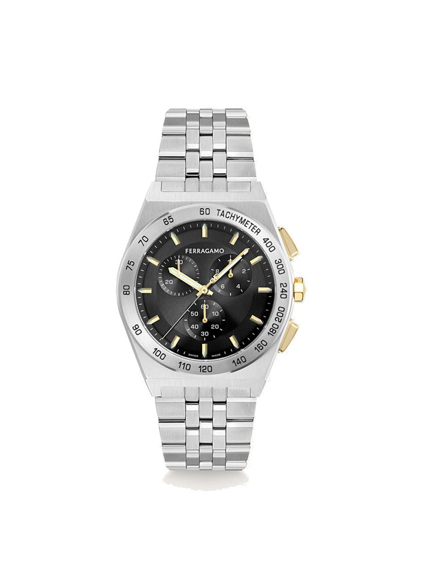 Photo: Ferragamo Mens Vega New Chrono watch in Black