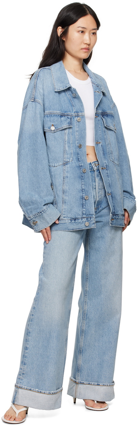 AGOLDE Blue Reworked Wayne Denim Jacket AGOLDE