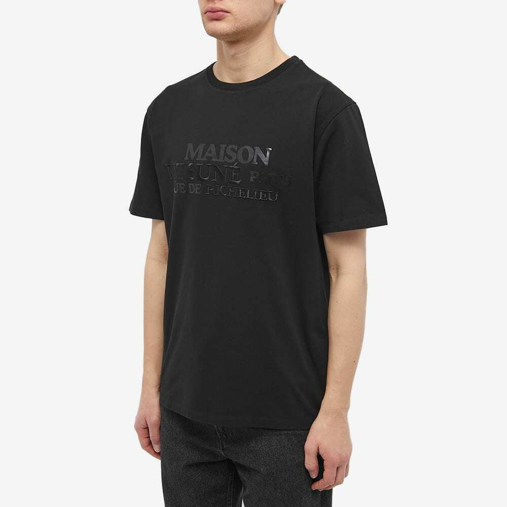 Maison Kitsuné Men's Rue Richelieu Relaxed T-Shirt in Black Maison
