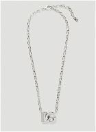 Dolce & Gabbana - DG Logo Pendant Necklace in Silver