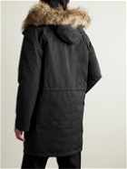 Yves Salomon - Iconic Shearling-Trimmed Padded Cotton-Blend Twill Down Parka - Black