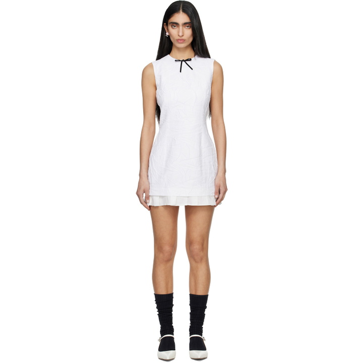 Photo: SHUSHU/TONG White Sleeveless Slim-Fit Minidress