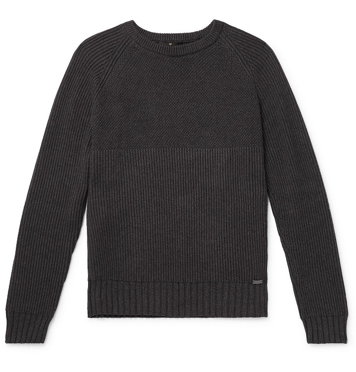 Photo: Belstaff - Marine Slim-Fit Cotton Sweater - Gray