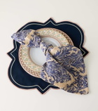 The House of Lyria Set of 2 Filea printed linen napkins
