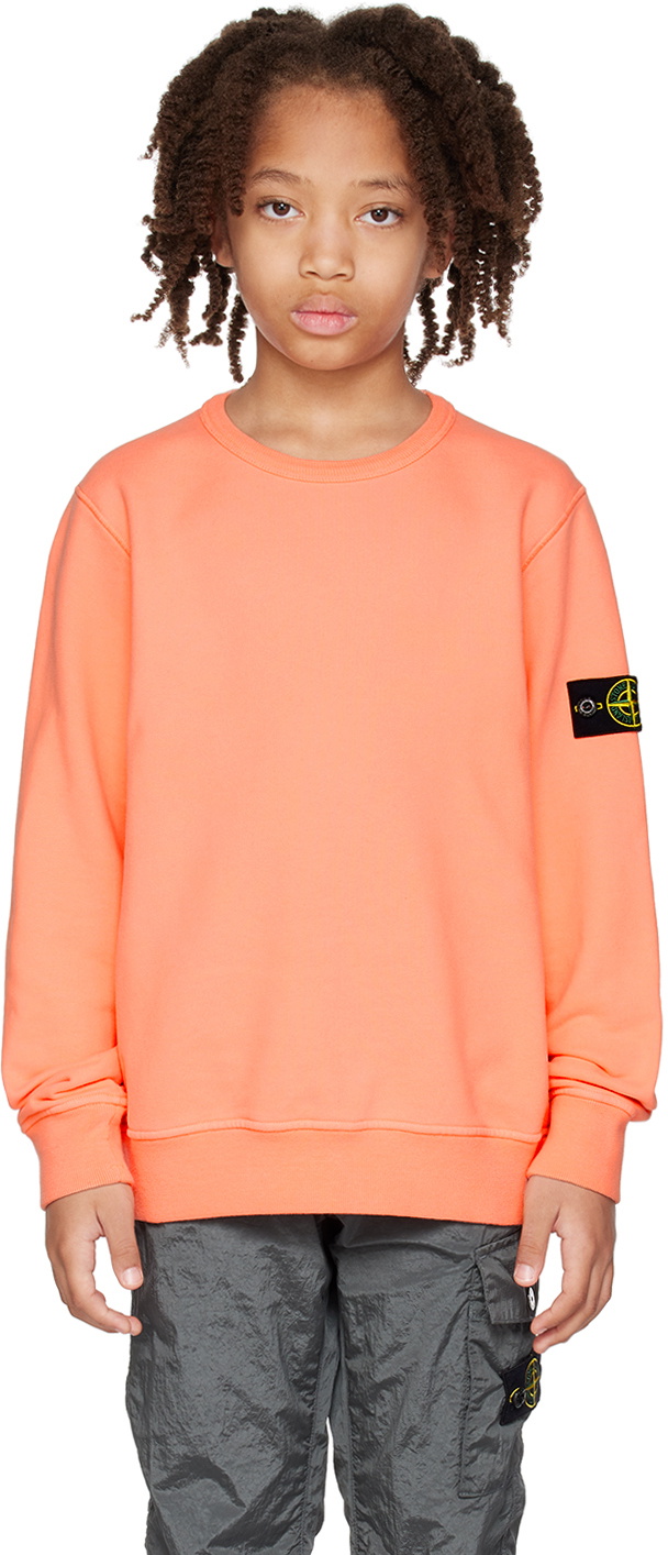 Stone Island Junior Kids Orange 61320 Sweatshirt Stone Island Junior