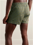 Hanro - Printed Cotton-Interlock Boxer Shorts - Green