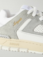 Axel Arigato - Area Lo Suede-Trimmed Leather Sneakers - Gray