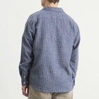 Palmes Men's Cotton Mouline Shirt in Blue