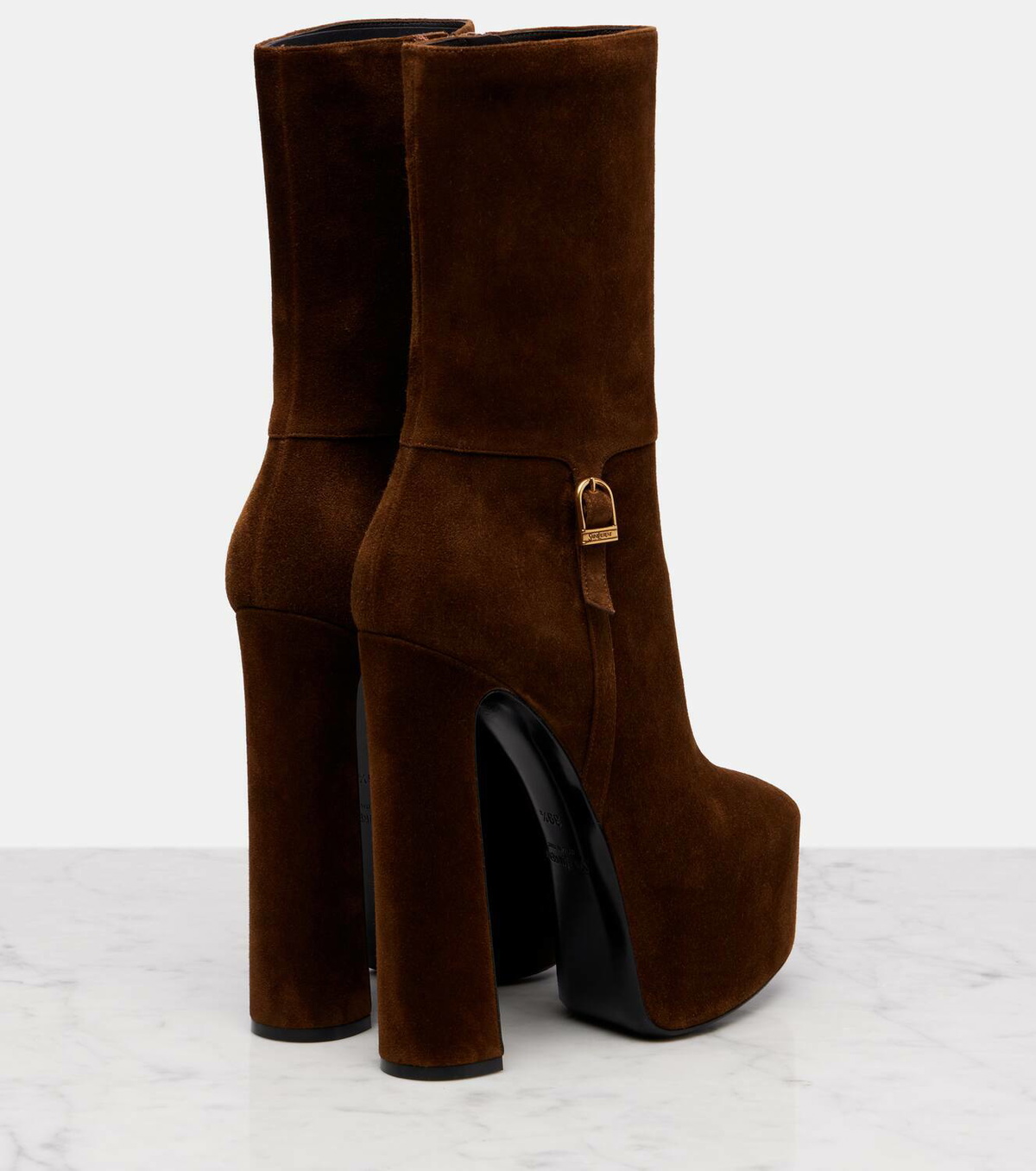 Saint Laurent Nico 155 suede platform ankle boots Saint Laurent