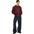 Dries Van Noten Burgundy Cotton Hoodie