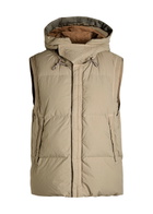 Ten C Boreal Hooded Shell Gilet Light Grey
