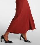 Victoria Beckham Puff-sleeve gathered midi dress