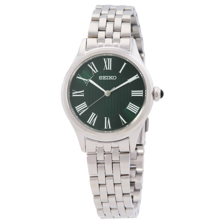 Photo: Seiko Classic Quartz Green Dial Ladies Watch SUR611P1