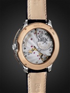 Buccellati - Ornatino Automatic 42mm 18-Karat Pink and White Gold and Croc-Effect Leather Watch, Ref. No. WAUMGE013179