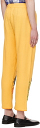 HARAGO Yellow Cross-Stitched Trousers