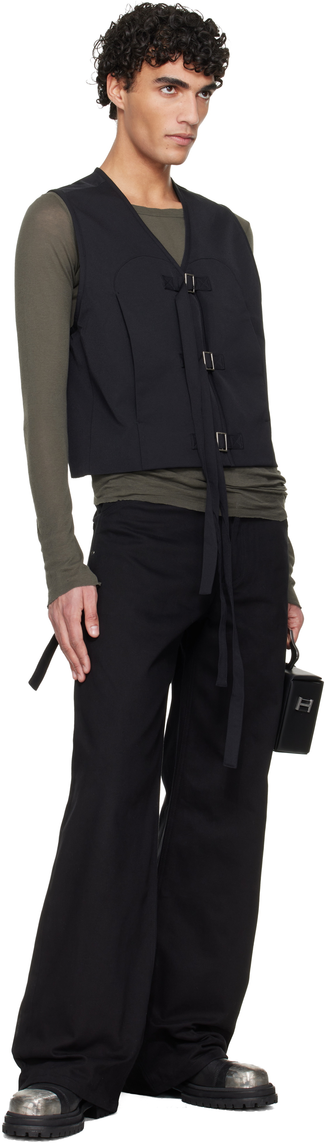 HELIOT EMIL Black Solely Box Shoulder Bag