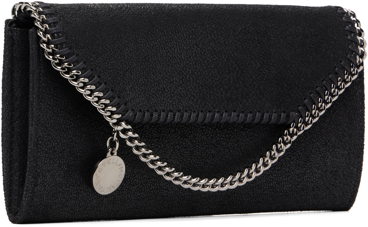 Stella McCartney Black Falabella Wallet-On-Chain Crossbody Bag
