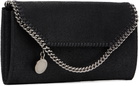 Stella McCartney Black Falabella Wallet-On-Chain Crossbody Bag
