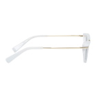 Oliver Peoples pour Alain Mikli White Tres Sunglasses