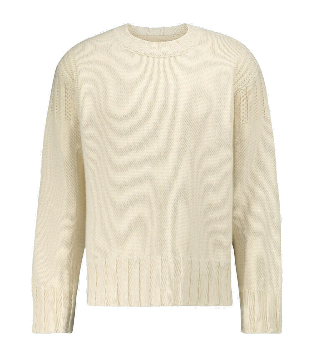 【送料&関税込】Jil Sander Beige Cashmere Sweater JIL SANDER Cashmere and cotton-blend sweater | NET-A-PORTER