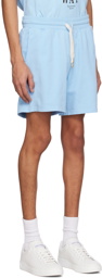 Casablanca Blue Radiating Orange Shorts