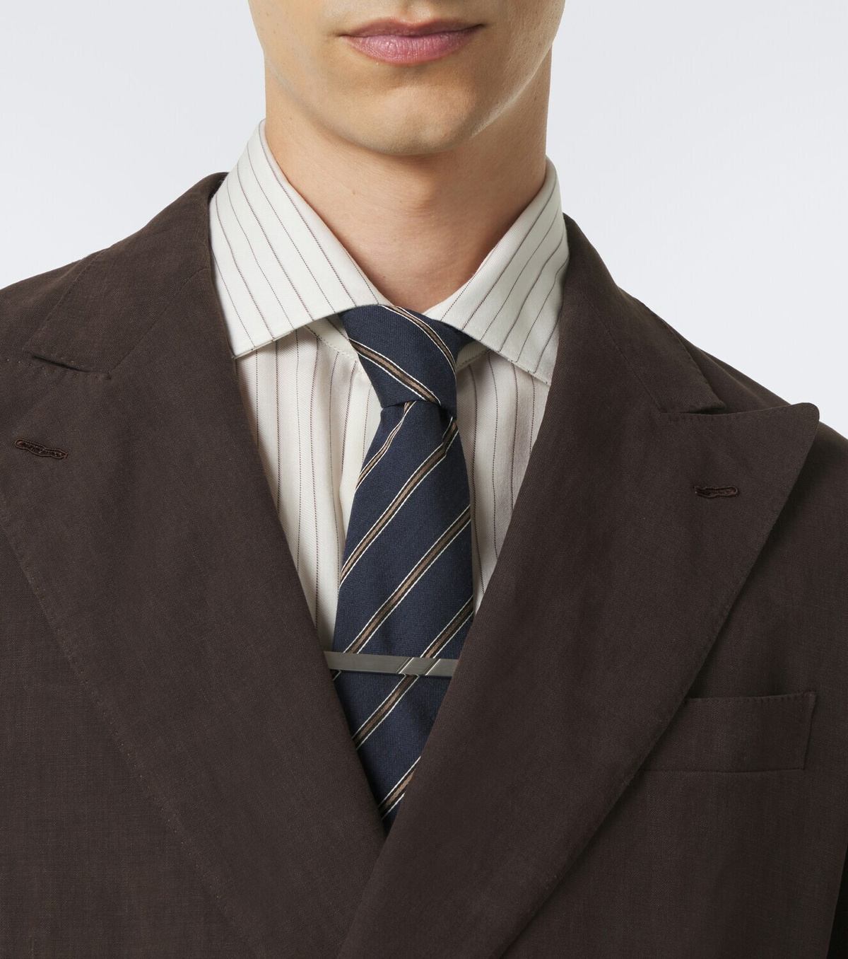 Eleventy Striped twill shirt