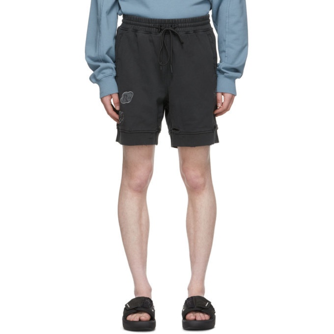 Photo: C2H4 Black My Own Private Planet Patched Ruin Sweat Shorts