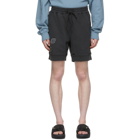 C2H4 Black My Own Private Planet Patched Ruin Sweat Shorts