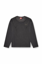 Diesel Long-sleeve T-shirt with faded effect - T-Shirts - Unisex - Grey