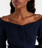 Roland Mouret Off-shoulder bouclé top