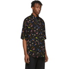 Balenciaga Black Crepe Celebration Shirt