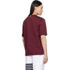 Thom Browne Burgundy Jersey Ottoman 4-Bar T-shirt