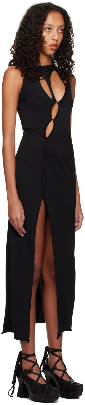 chinese dress ladies Loved Up Black Strappy Pleated Maxi Dress With Bows – Club L London main image 1