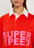 JW Anderson Super Speed Cotton Polo Shirt Red