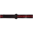 Dsquared2 Black and Red Punk Tape Belt