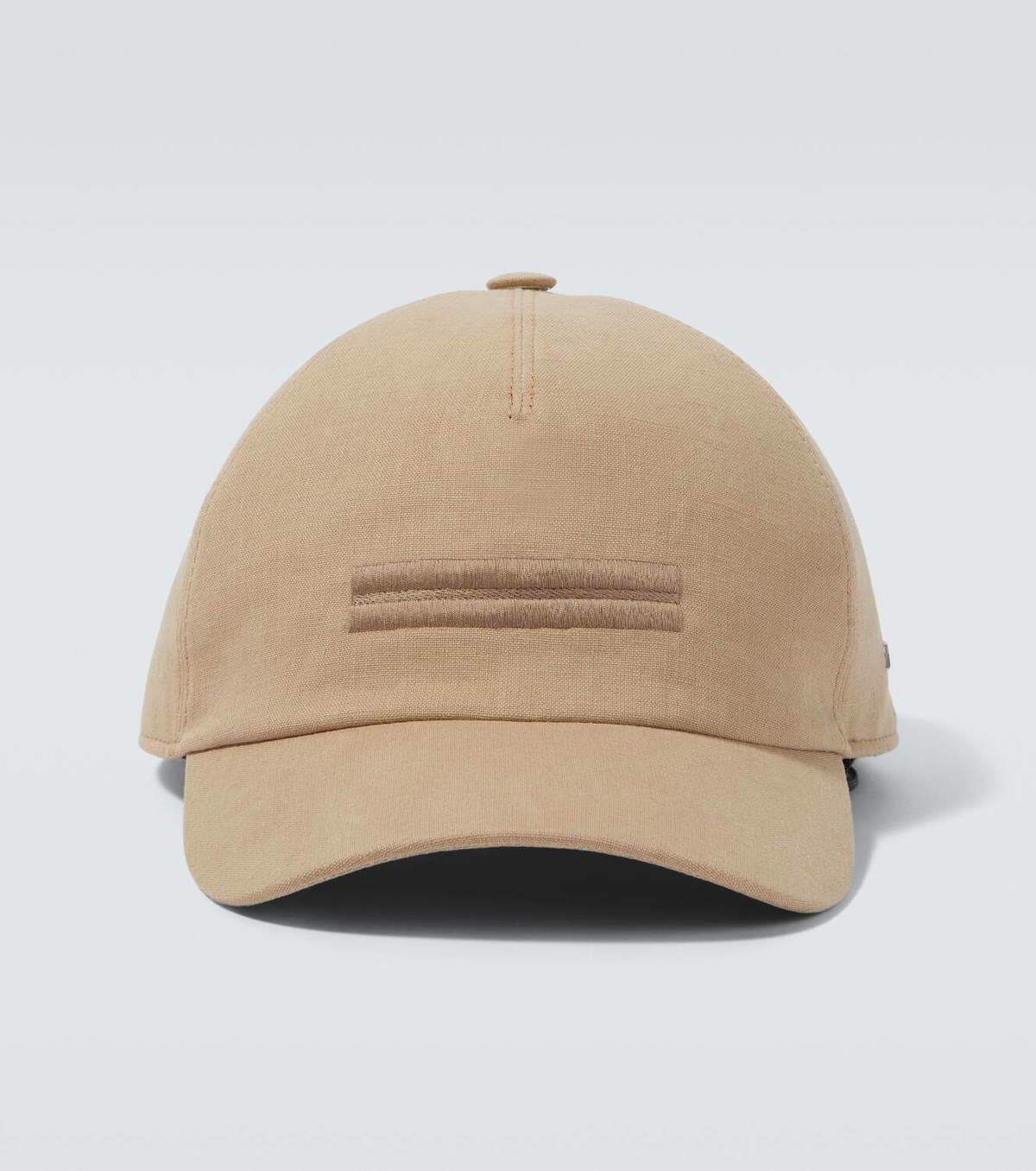 Zegna Embroidered linen baseball cap