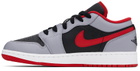 Nike Jordan Big Kids Gray & Black Air Jordan 1 Low Sneakers