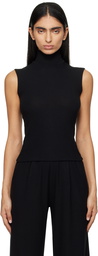 LESET Black Lauren Sleeveless Turtleneck