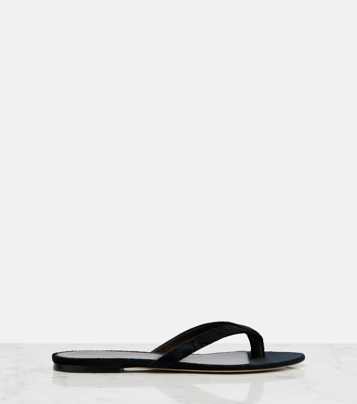 The Row Sacha velvet thong sandals