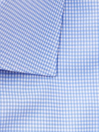Brioni - William Micro-Checked Cotton Shirt - Blue