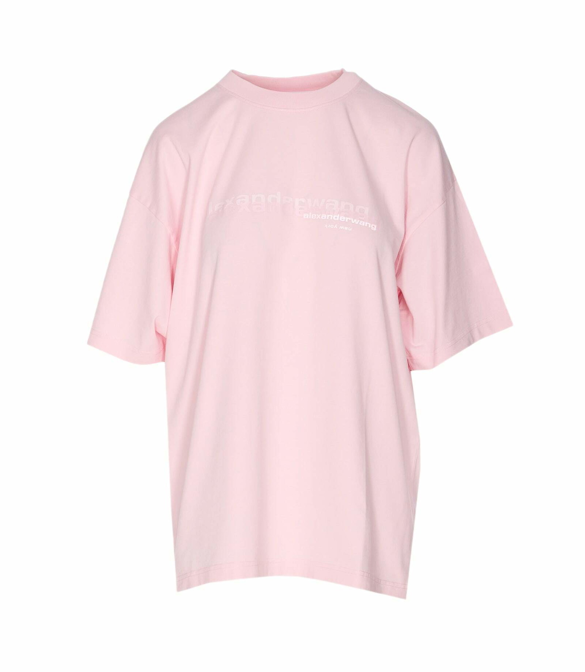 ALEXANDER WANG Cropped Short Sleeve Cotton T-shirt Alexander