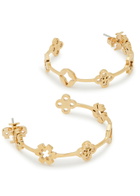 Tory Burch Forget Me Not Hoop Earrings - Gold - One Size