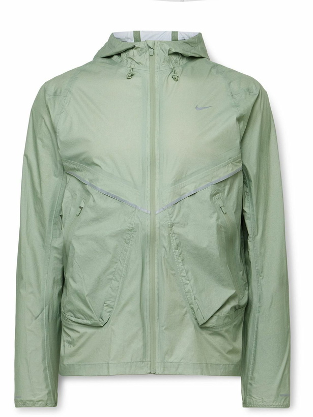 Photo: NIKE RUNNING - Run Division Storm-FIT ADV Ripstop Hooded Jacket - Green