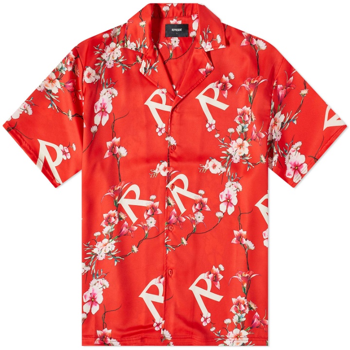 Photo: Represent Men's Floral Vacation Shirt in Burnt Red