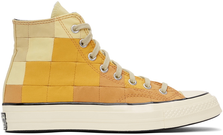 Photo: Converse Beige & Orange Chuck 70 Patchwork Sneakers